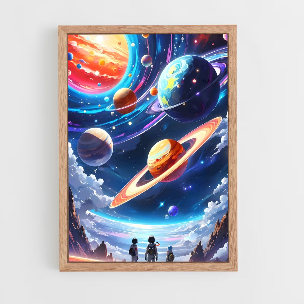 Poster Amour Cosmique – affiche Art spatial (vue 4)